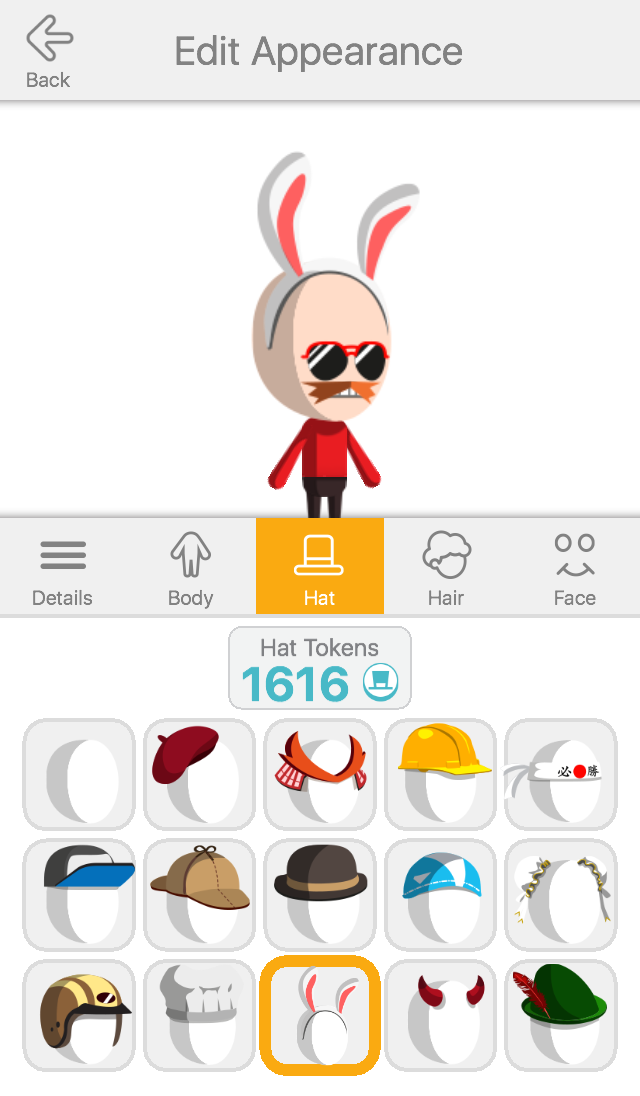Study Quest app screenshot of player character hero creation customization